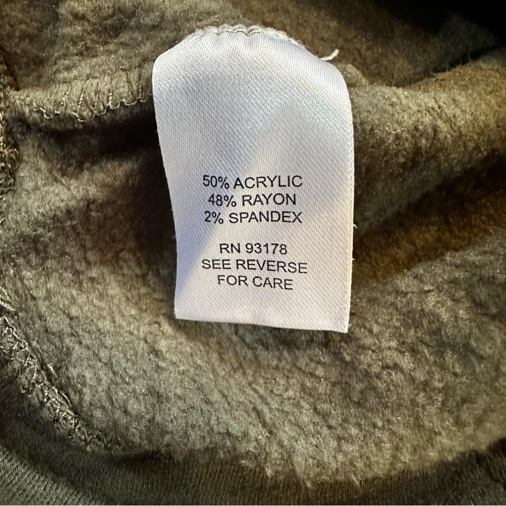 Olive Green V Neck Hoodie size Medium women’s - Picture 4 of 6
